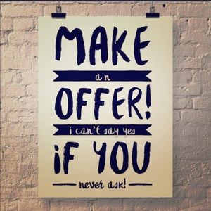 See something you 😍, make an offer.